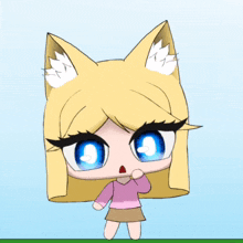 a drawing of a girl with fox ears