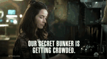 our secret bunker is getting crowded lucy preston denise christopher abigail spencer timeless