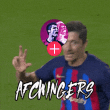 a soccer player wearing a shirt that says afchringers on it