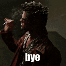 Tyler Durden Sigma GIF - Tyler Durden Sigma Bye GIFs