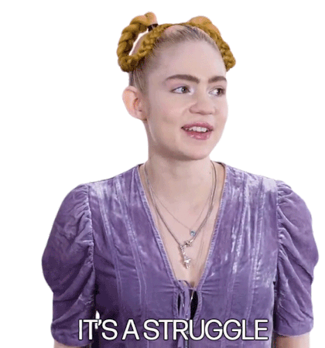 Its A Struggle Grimes Sticker - Its A Struggle Grimes Claire Elise Boucher Stickers