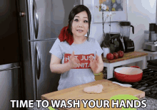 Time To Wash Your Hands Emily Kim GIF - Time To Wash Your Hands Emily Kim Maangchi GIFs
