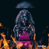 a poster for zombie noises shows a woman in a veil
