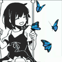 Blue Butterfly GIF - Blue Butterfly GIFs