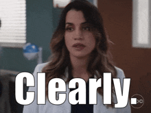 Greys Anatomy Clearly GIF - Greys Anatomy Clearly Monica Beltran GIFs