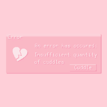 an error has occured cuddle love