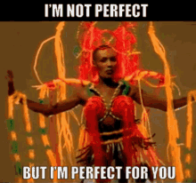 Grace Jones Im Not Perfect GIF - Grace Jones Im Not Perfect But Im Perfect For You GIFs