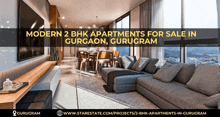 an advertisement for modern 2 bhk apartments for sale in gurgaon gurogram