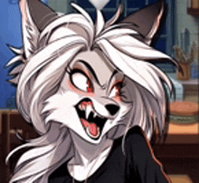 Rage Wolf Girl GIF - Rage Wolf Girl Furry Memes GIFs