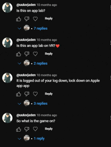 a screenshot of a conversation between @uulujjaden and @uulujjaden 10 months ago