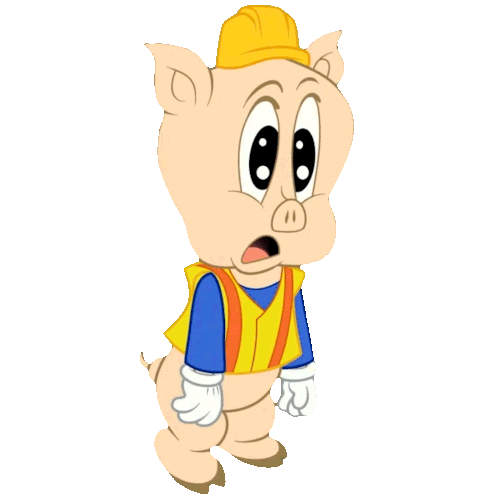Increible Puerco Porky Sticker - Increible Puerco Porky Bugs Y Sus Amigos A La Obra Stickers
