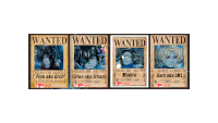 four wanted posters for pipe aka grid sten aka ethan and makiro