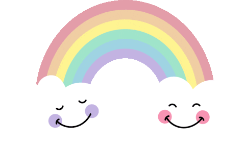 Clouds Rainbow Sticker - Clouds Rainbow Colors Stickers