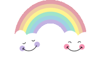 Clouds Rainbow Sticker