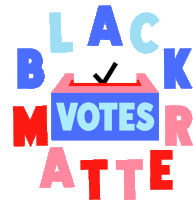 Black Votes Matter Equality Sticker - Black Votes Matter Equality Black Voter Day Stickers