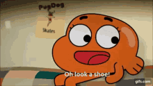 amazing world of gumball darwin oh look a shoe excited