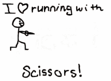Scissor Running GIF - Scissor Running Makes Me Feel Dangerous GIFs