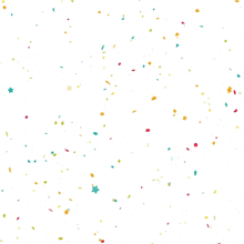 the word appm is surrounded by colorful confetti on a white background