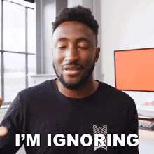 I'M Ignoring That Marques Brownlee GIF - I'M Ignoring That Marques Brownlee I'M Not Paying Attention To It GIFs