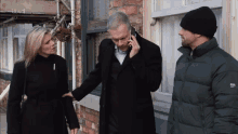 Leanne Nick And Damon Suddenly Look Ahead In Shock Coronation Street GIF - Leanne Nick And Damon Suddenly Look Ahead In Shock Coronation Street Corrie GIFs