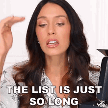 The List Is Just So Long Shea Whitney GIF - The List Is Just So Long Shea Whitney I Have A Long List GIFs