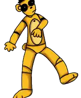 a cartoon drawing of a teddy bear with a w on his chest