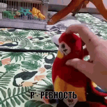 игрушка попугай ревность драка GIF - Toy Parrot Fight GIFs