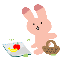 Pink Rabbit Sticker - Pink Rabbit Picnic Stickers