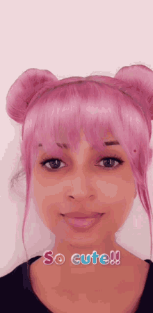 So Cute Pink Haired GIF