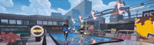 a video game scene with a sign that says delta brew on it