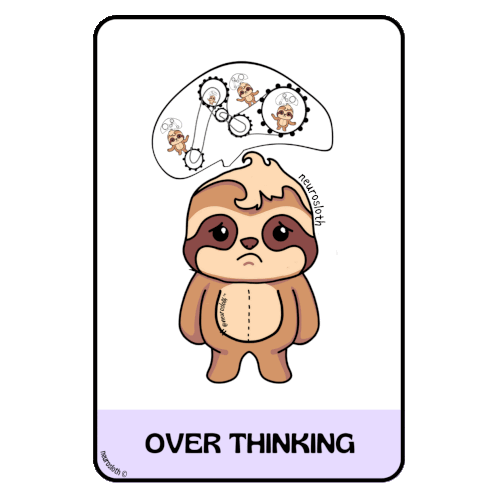 Worry Over Thinking Sticker - Worry Over Thinking Over Thinker Stickers
