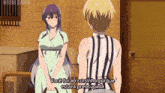 a man and a woman are standing next to each other and the man says você foi