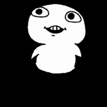 a cartoon character with a sticker that says he he he