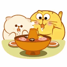 cats hungry drooling excited food