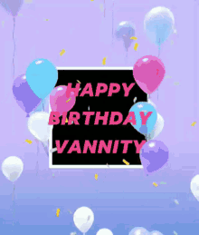 Happy Birthday Vannity Balloons GIF - Happy Birthday Vannity Balloons Celebration GIFs