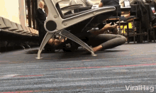 Bending Under Couch Gymnastic GIF - Bending Under Couch Couch Gymnastic GIFs