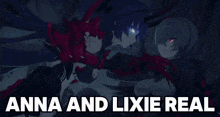 a poster for anna and lixie real with a couple of anime characters