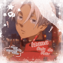a picture of a person with the name izana only de mav