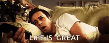 Lazy Television GIF - Lazy Television Life Is Great GIFs
