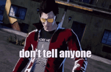 No More Hero No More Heroes GIF - No More Hero No More Heroes Dont Tell Anyone GIFs