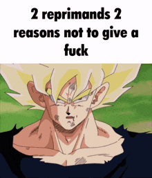 a picture of a cartoon character with the words 2 repriminds 2 reasons not to give a fuck