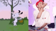 Tetepicbot Snoopy GIF - Tetepicbot Snoopy Taehyung GIFs