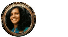 a picture of a woman in a frame with the word welcome behind it