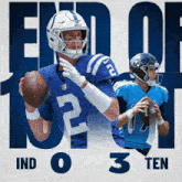 an advertisement for the indiana colts shows two football players