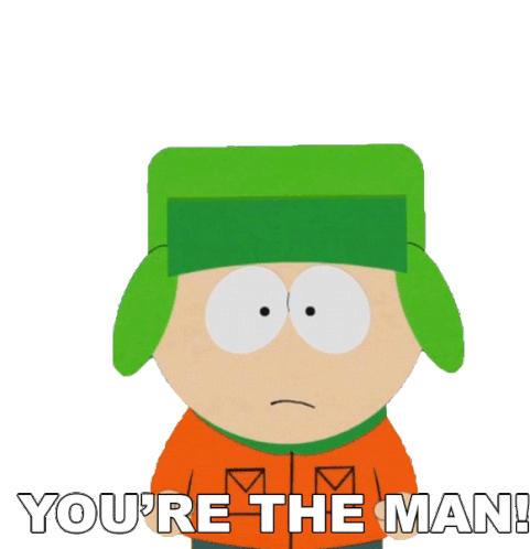 Youre The Man Kyle Broflovski Sticker - Youre The Man Kyle Broflovski South Park Stickers
