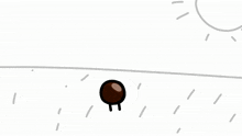 a cartoon drawing of a sheep standing in a field
