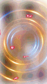 a painting of a circle with the letter t in the middle