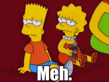 Meh GIF - Meh The Simpsons Couch GIFs