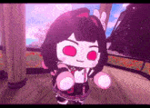 a cartoon character with a cat ear and a bunny ear on her head
