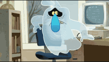 The Ghost And Molly Mcgee Ghost GIF - The Ghost And Molly Mcgee Ghost Scratch GIFs